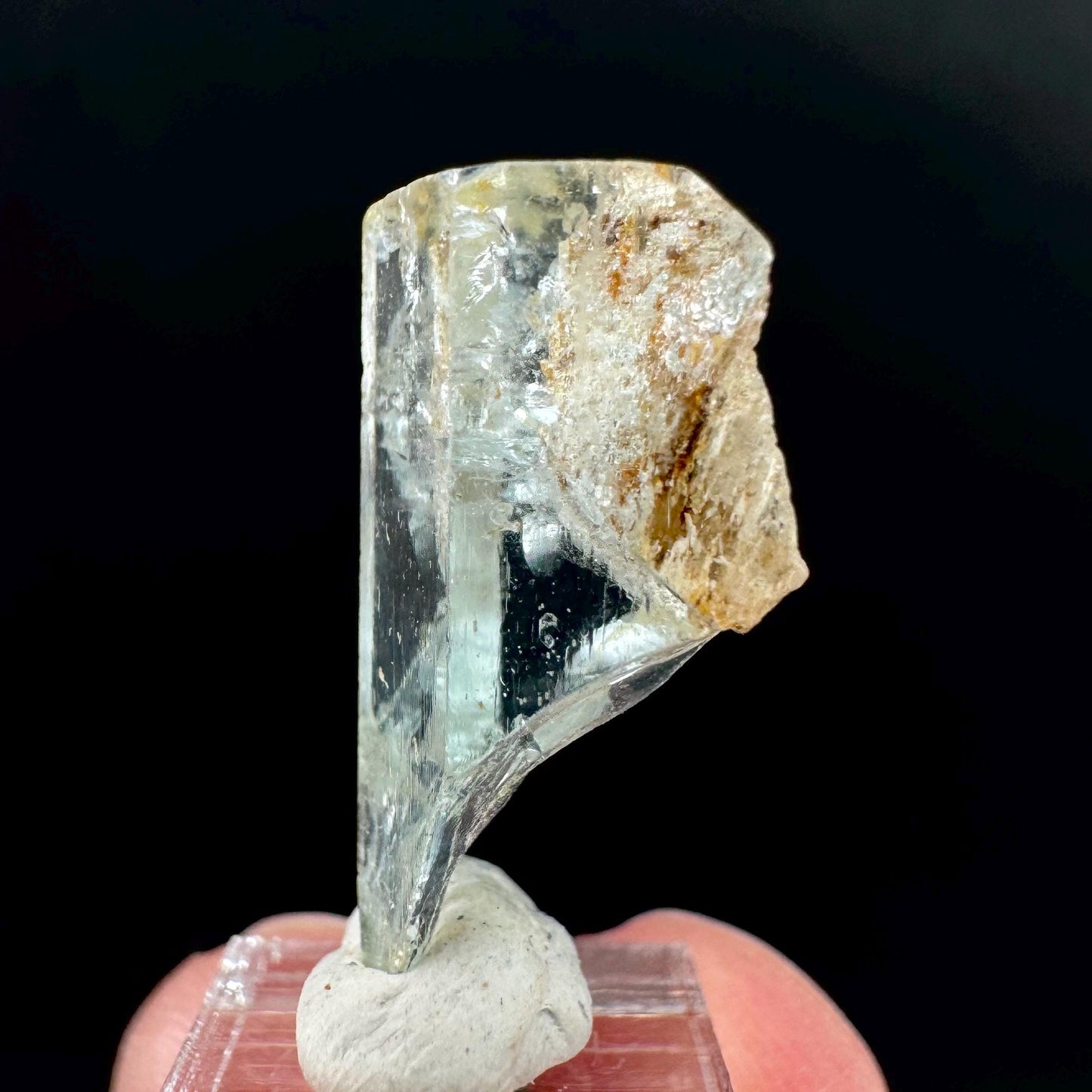 Aquamarine Crystal | natural blue beryl, mineral specimen from Namibia