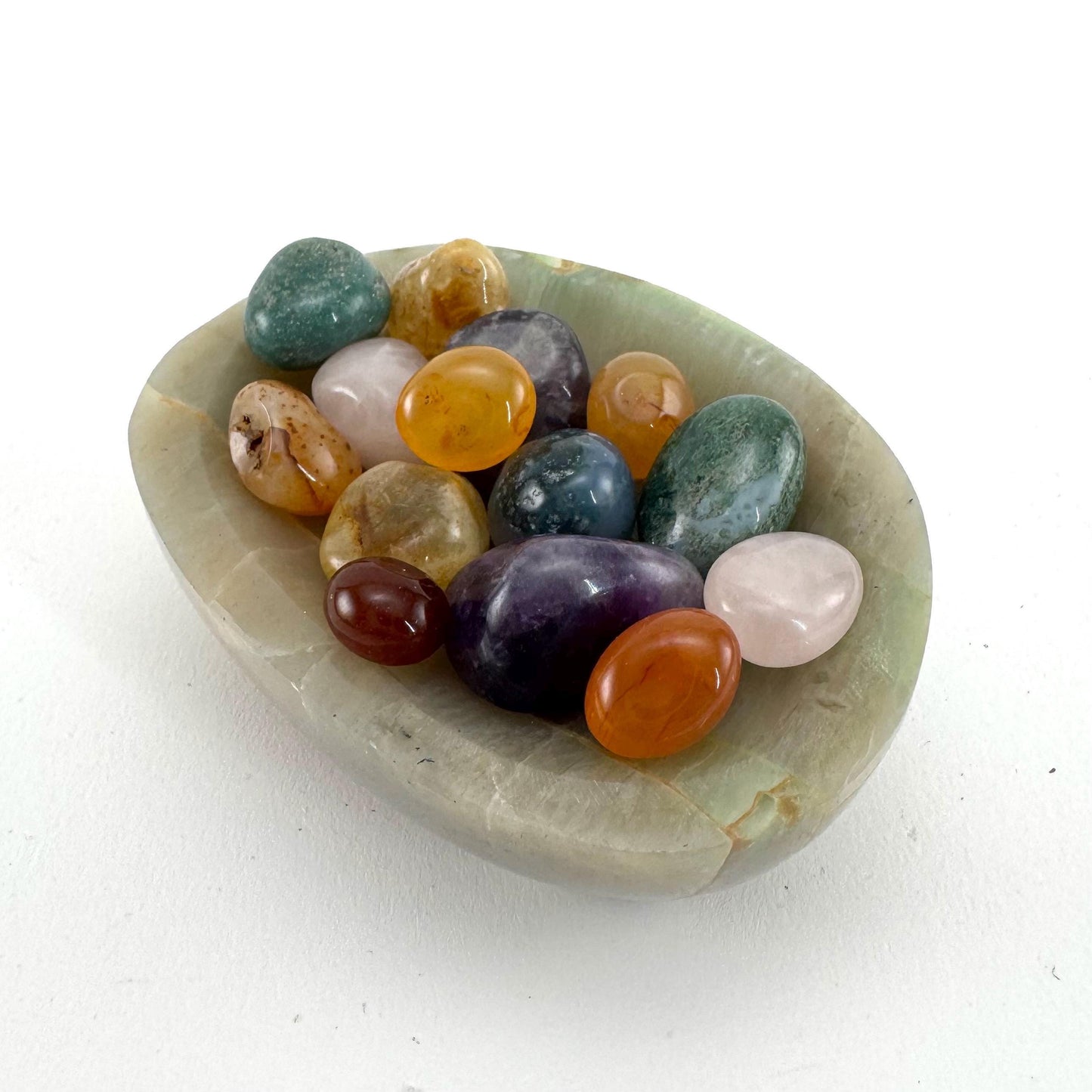 Garnierite Bowl | Polished Crystal Trinket Dish