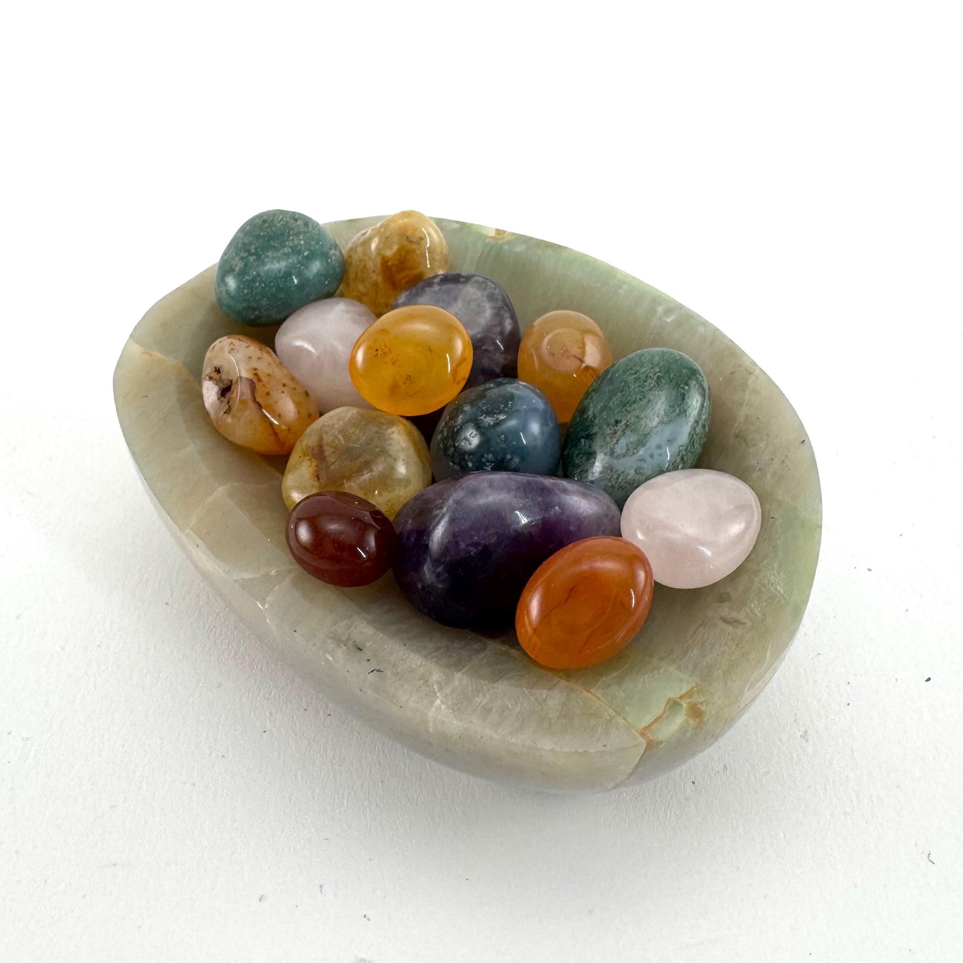 Garnierite Bowl | Polished Crystal Trinket Dish