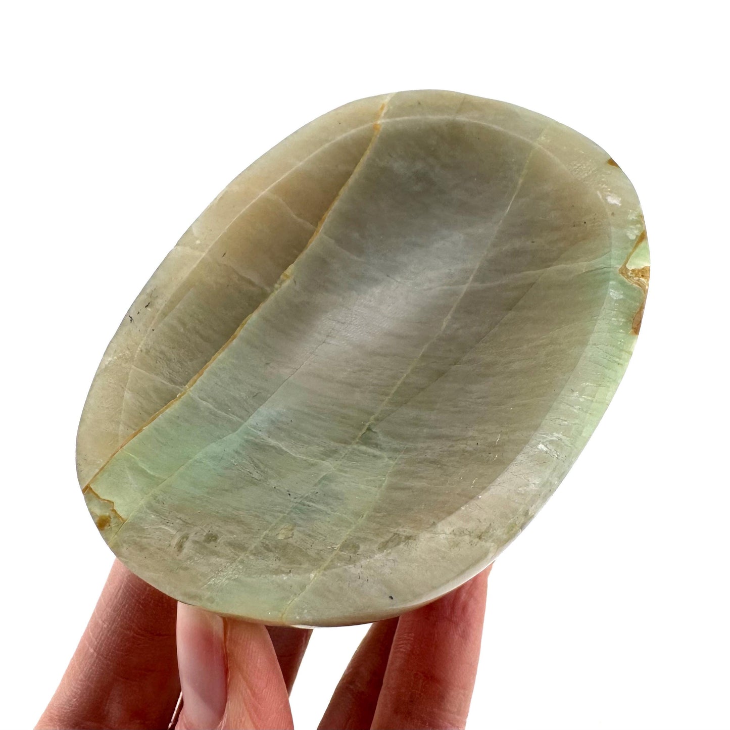 Garnierite Bowl | Polished Crystal Trinket Dish