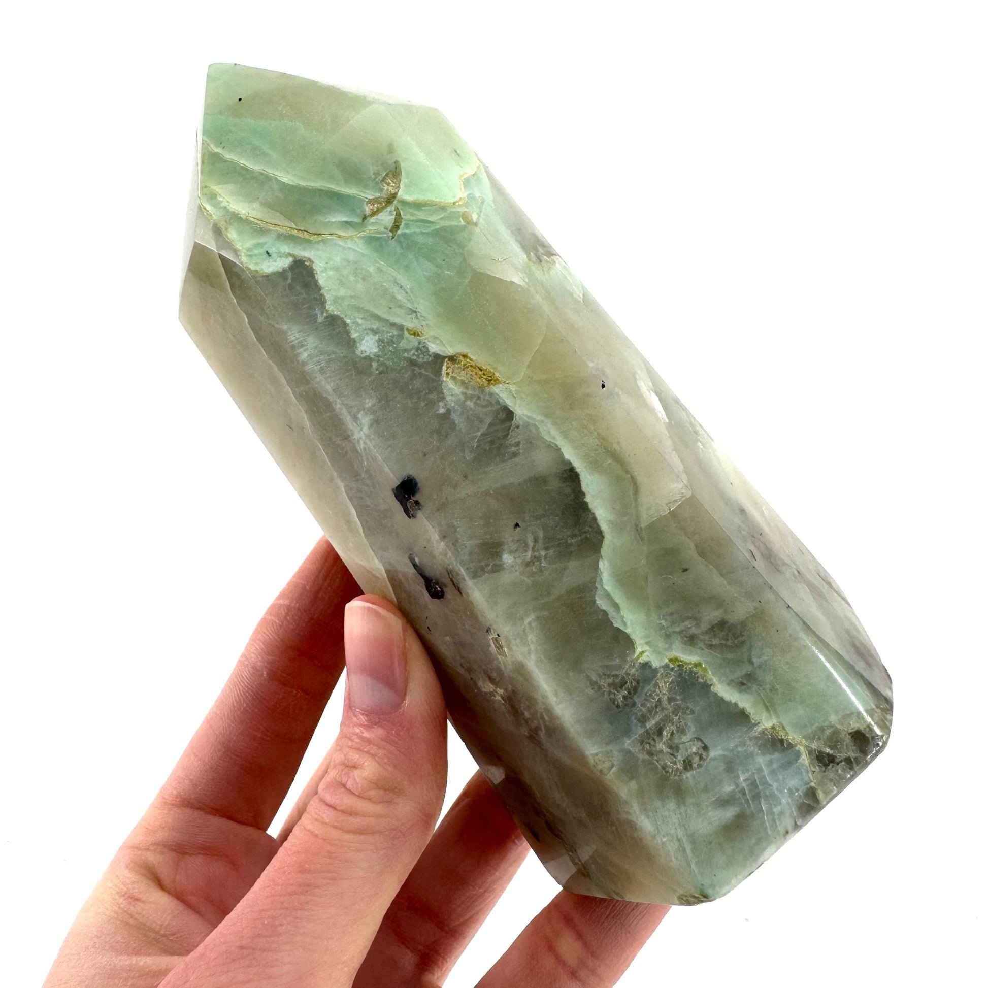 Garnierite Crystal Point | Polished Tower