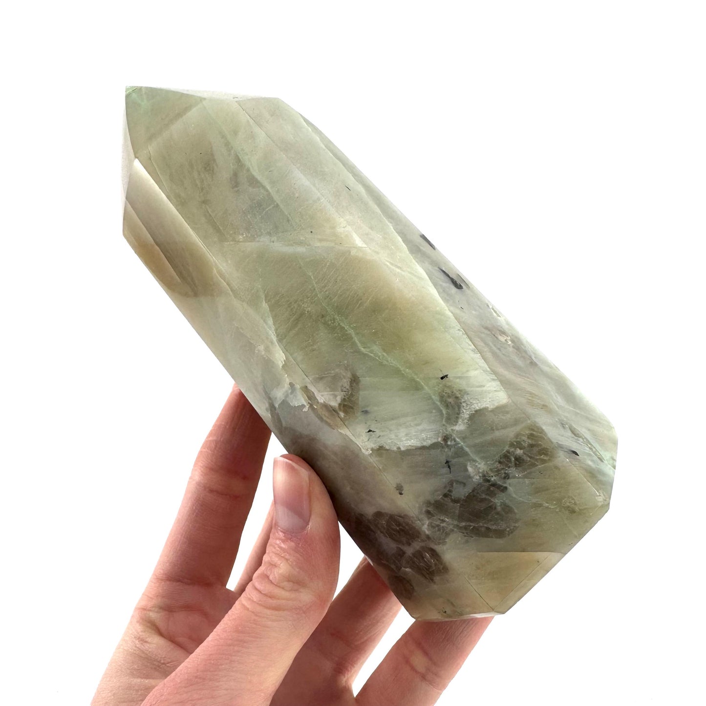Garnierite Crystal Point | Polished Tower