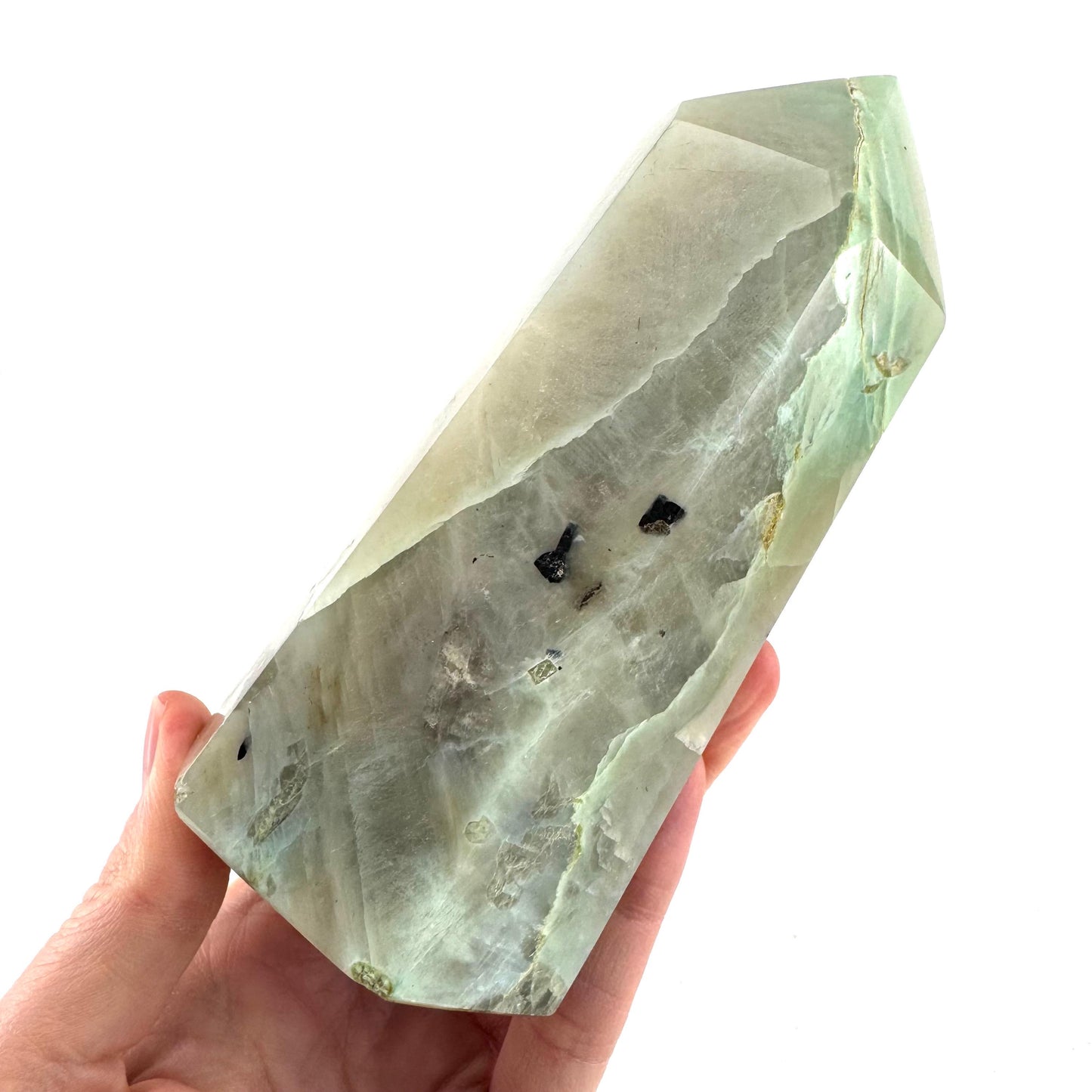 Garnierite Crystal Point | Polished Tower