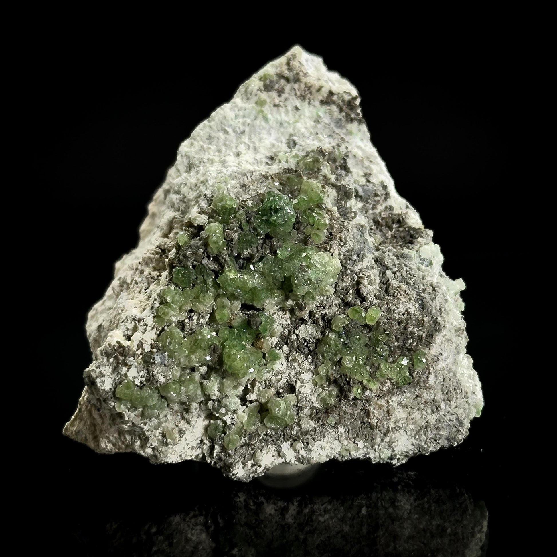 Chrome Grossular Garnet | green crystal, natural mineral specimen from Canada