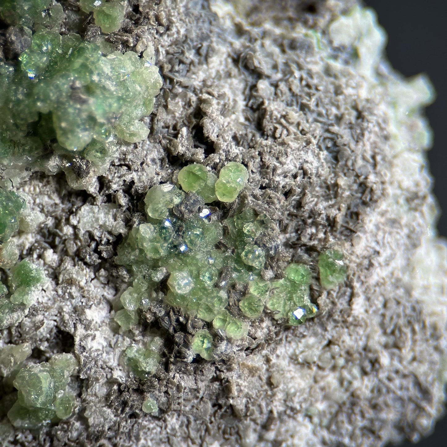 Chrome Grossular Garnet | green crystal, natural mineral specimen from Canada