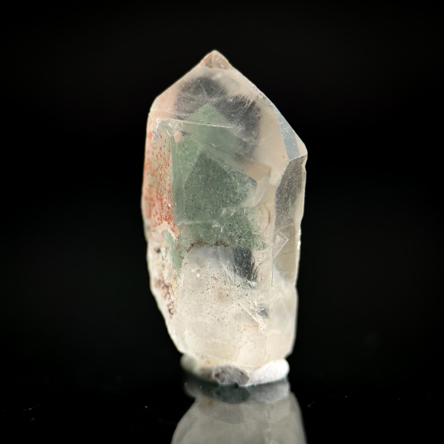 Phantom Chlorite Quartz | Green & Red Crystal, Mineral Specimen from Madagascar