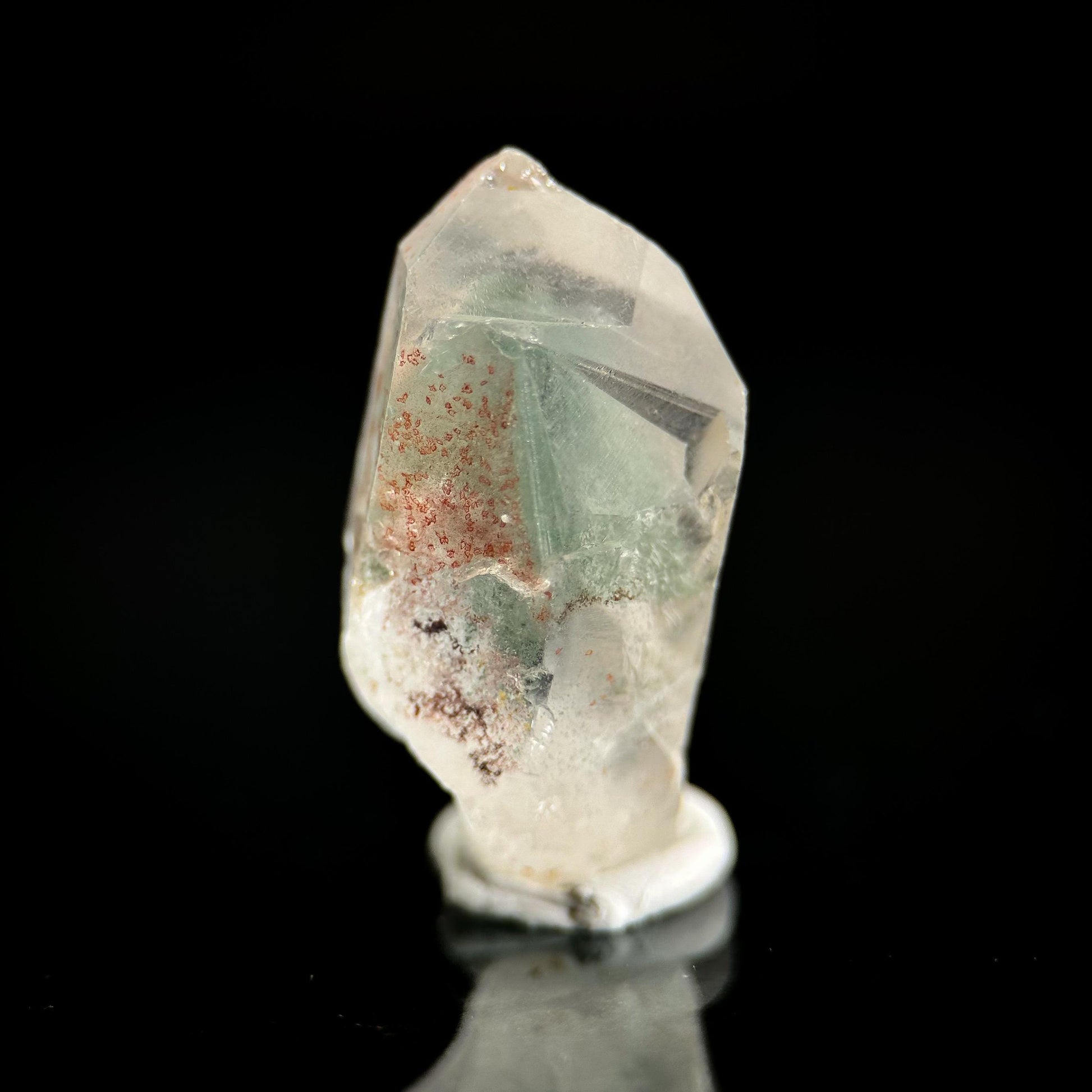 Phantom Chlorite Quartz | Green & Red Crystal, Mineral Specimen from Madagascar