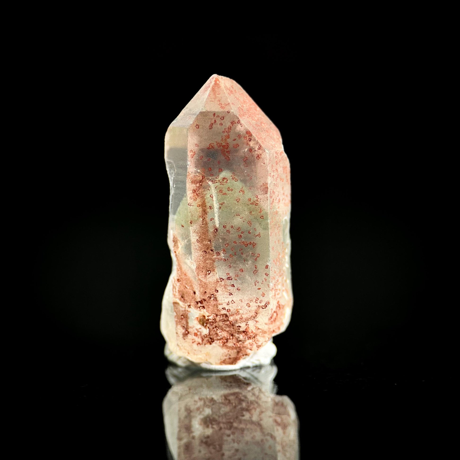 Phantom Chlorite Quartz | Green & Red Crystal, Mineral Specimen from Madagascar