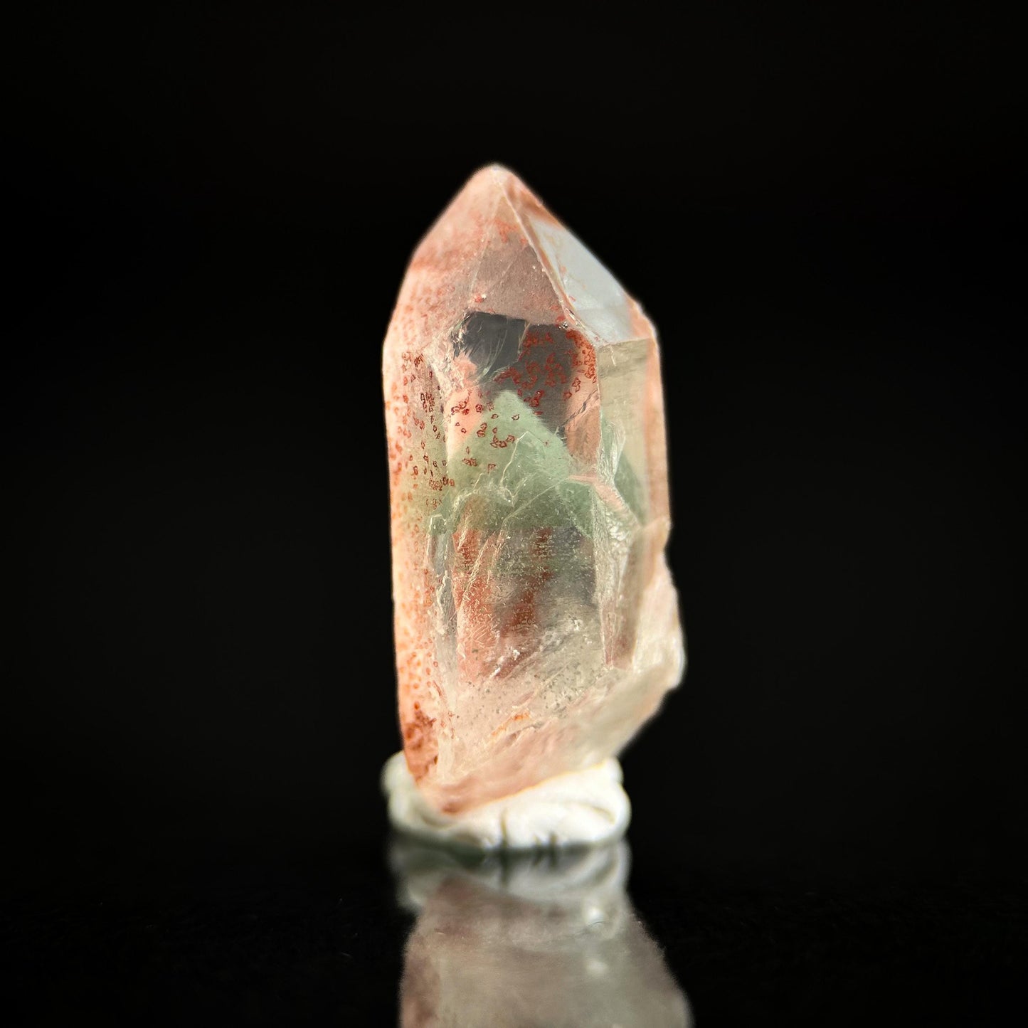 Phantom Chlorite Quartz | Green & Red Crystal, Mineral Specimen from Madagascar