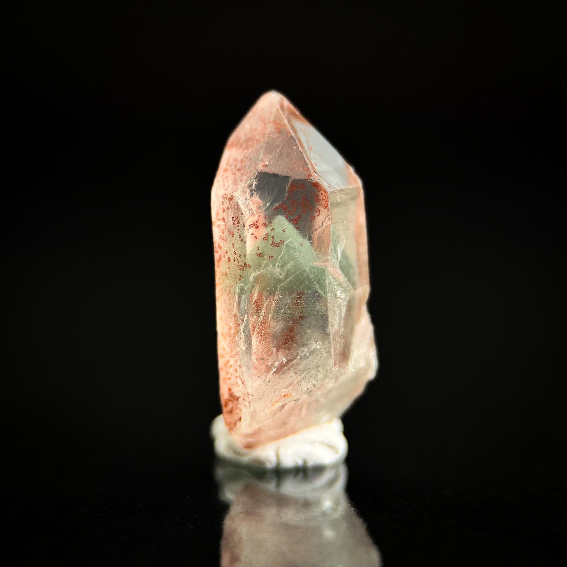 Phantom Chlorite Quartz | Green & Red Crystal, Mineral Specimen from Madagascar