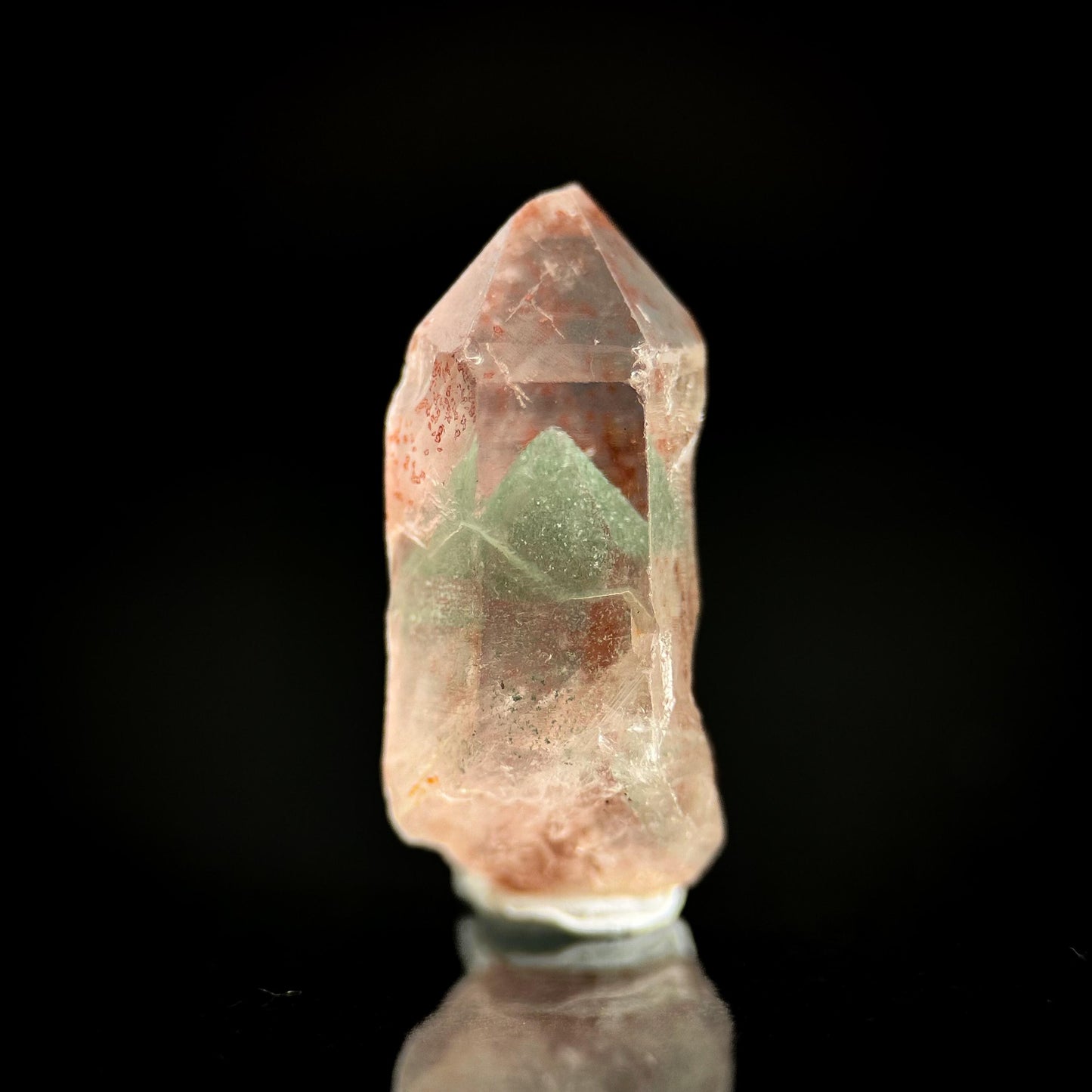 Phantom Chlorite Quartz | Green & Red Crystal, Mineral Specimen from Madagascar