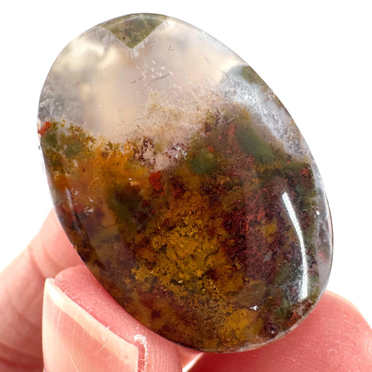 Plume Agate Cabochon | Landscape Picture Gemstone