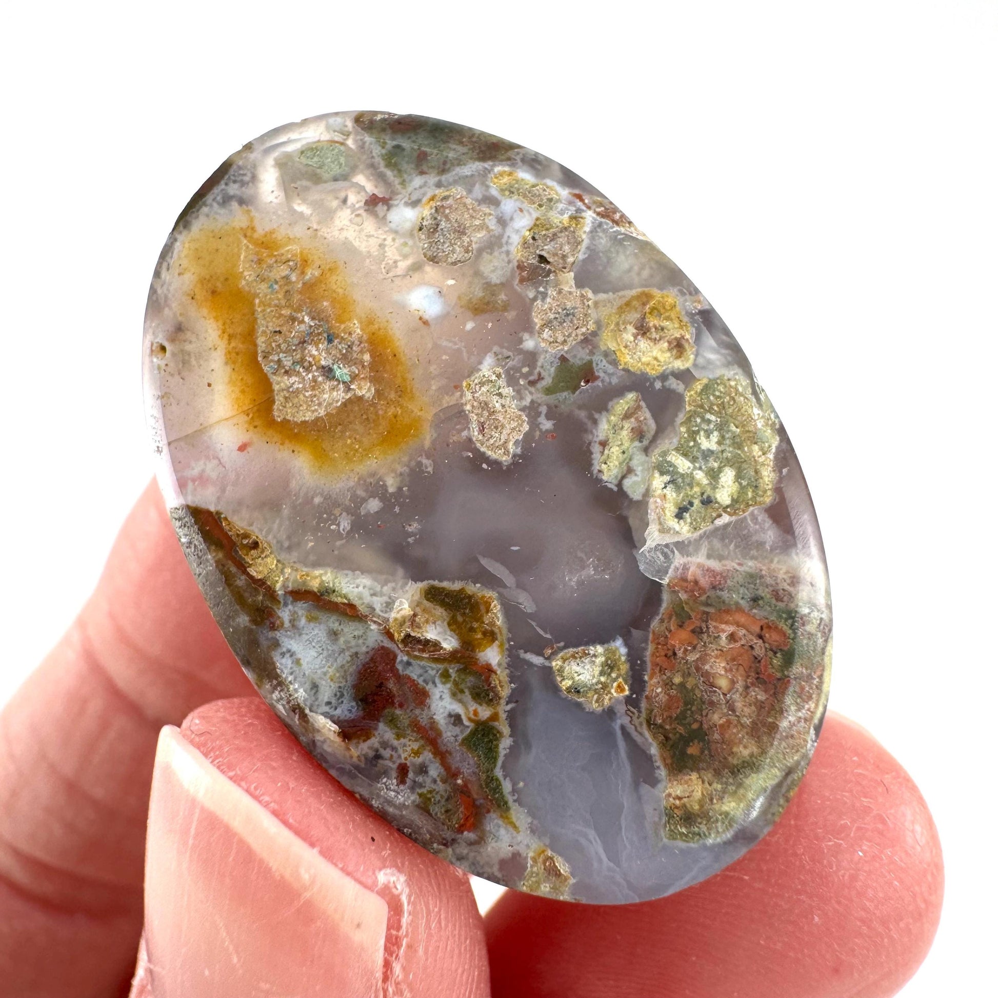Plume Agate Cabochon | Landscape Picture Gemstone