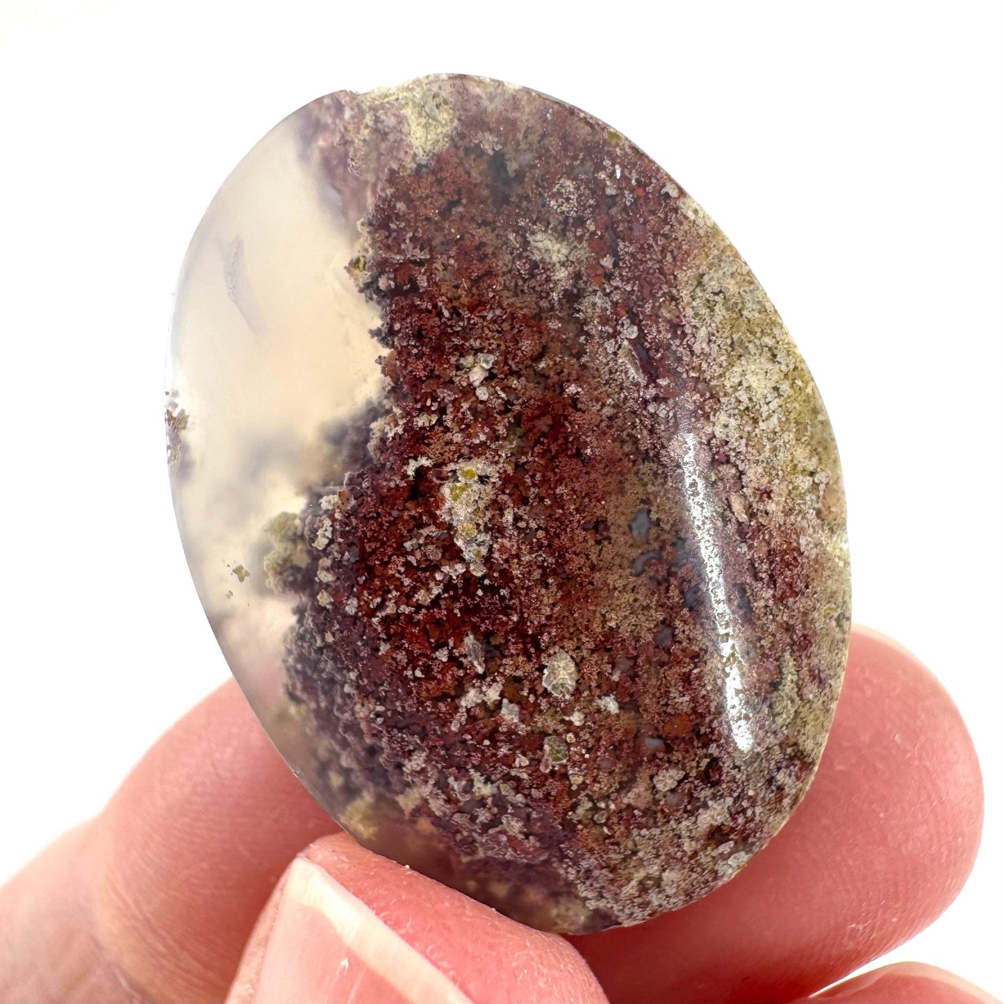 Plume Agate Cabochon | Landscape Picture Gemstone
