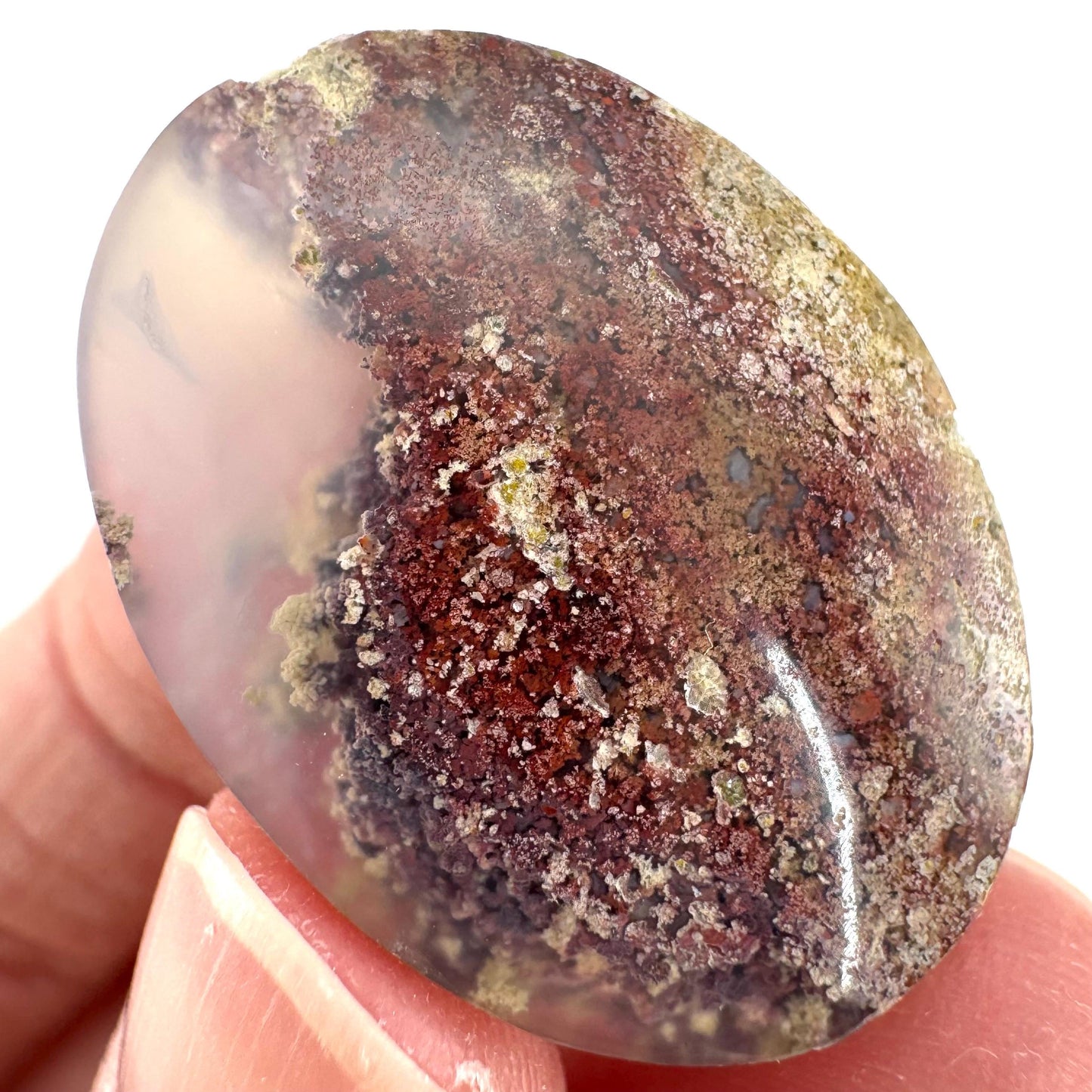 Plume Agate Cabochon | Landscape Picture Gemstone