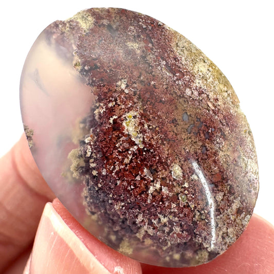 Plume Agate Cabochon | Landscape Picture Gemstone