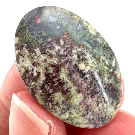 Plume Agate Cabochon | Landscape Picture Gemstone