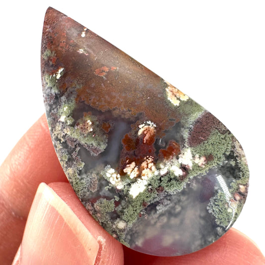 Plume Agate Cabochon | Landscape Picture Gemstone