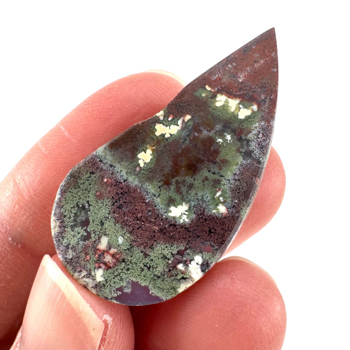 Plume Agate Cabochon | Landscape Picture Gemstone