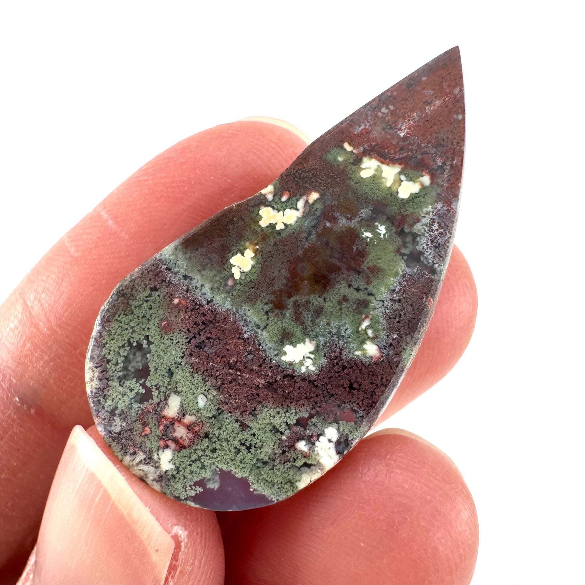 Plume Agate Cabochon | Landscape Picture Gemstone