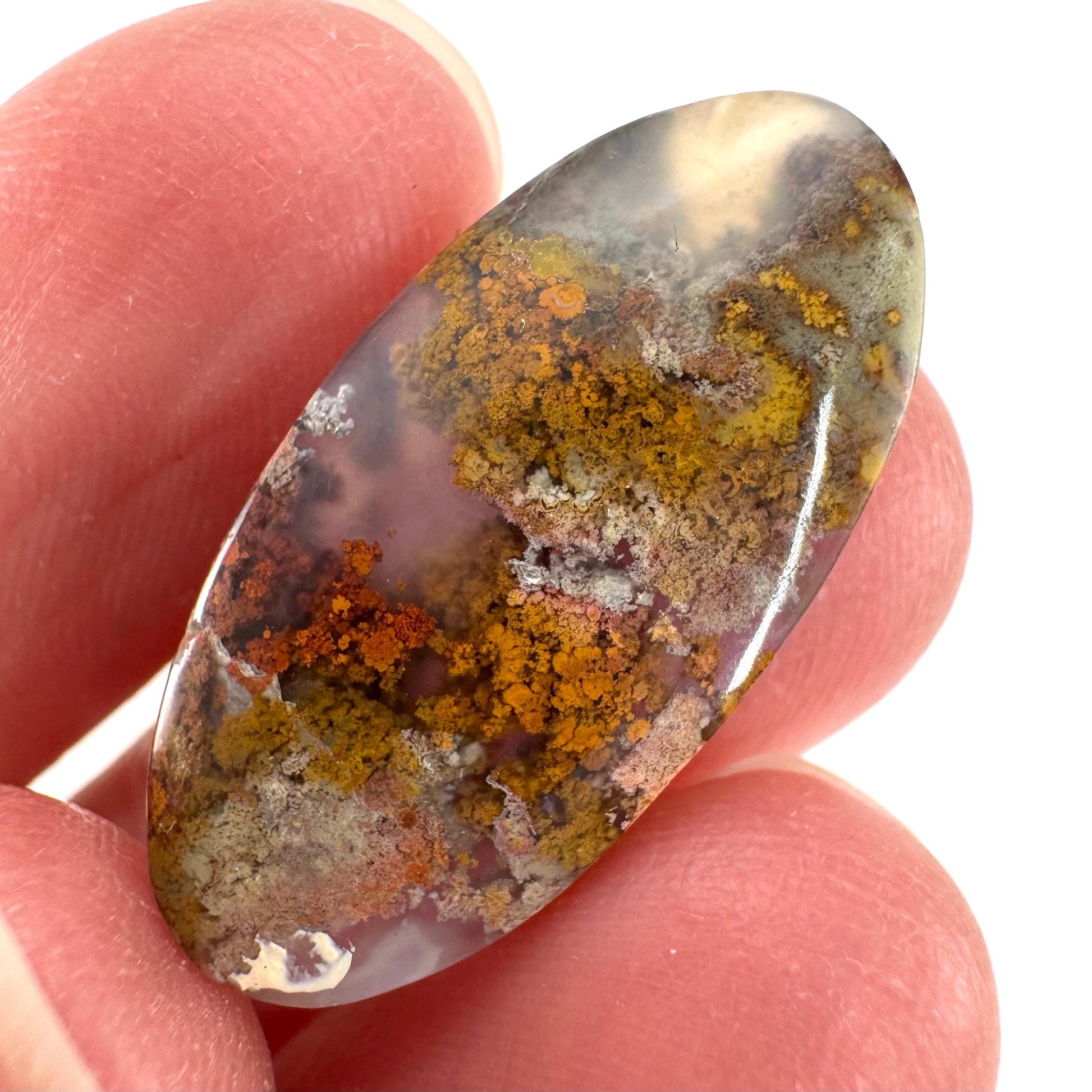 Plume Agate Cabochon | Landscape Picture Gemstone