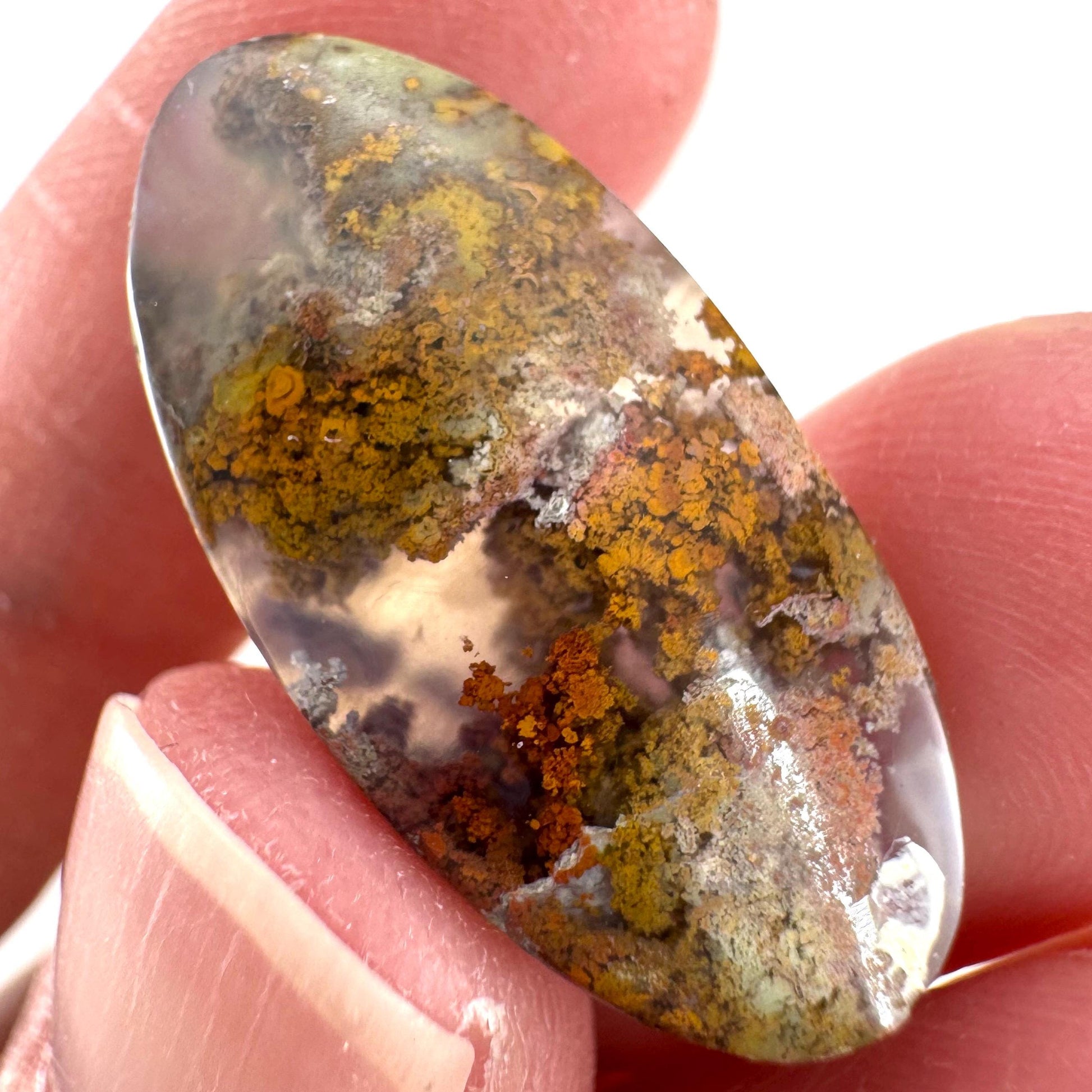 Plume Agate Cabochon | Landscape Picture Gemstone