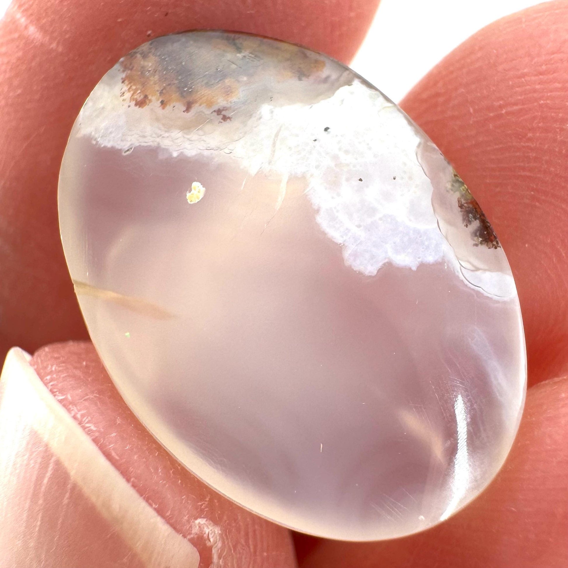 Plume Agate Cabochon | Landscape Picture Gemstone