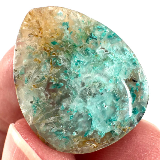 Confetti Agate Cabochon | Chrysocolla and Copper Gemstone