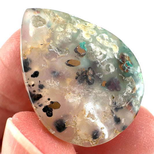 Confetti Agate Cabochon | Chrysocolla and Copper Gemstone