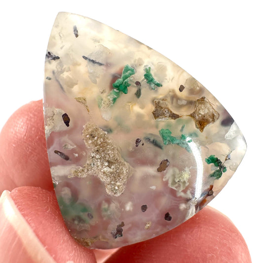 Confetti Agate Cabochon | Chrysocolla and Copper Gemstone