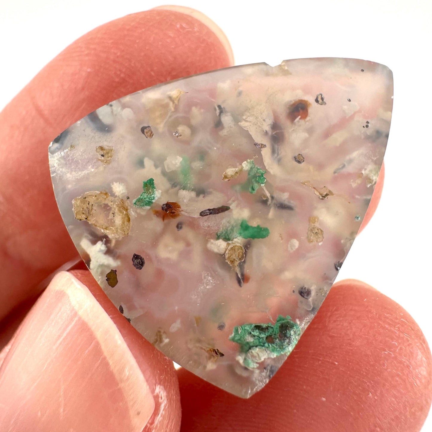 Confetti Agate Cabochon | Chrysocolla and Copper Gemstone