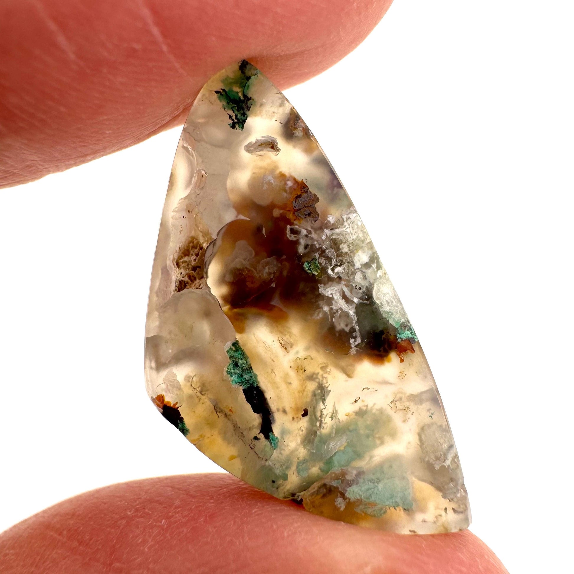 Confetti Agate Cabochon | Chrysocolla and Copper Gemstone
