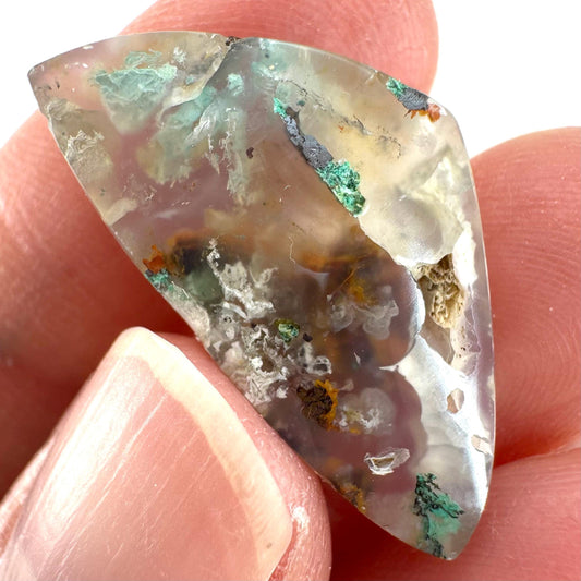 Confetti Agate Cabochon | Chrysocolla and Copper Gemstone