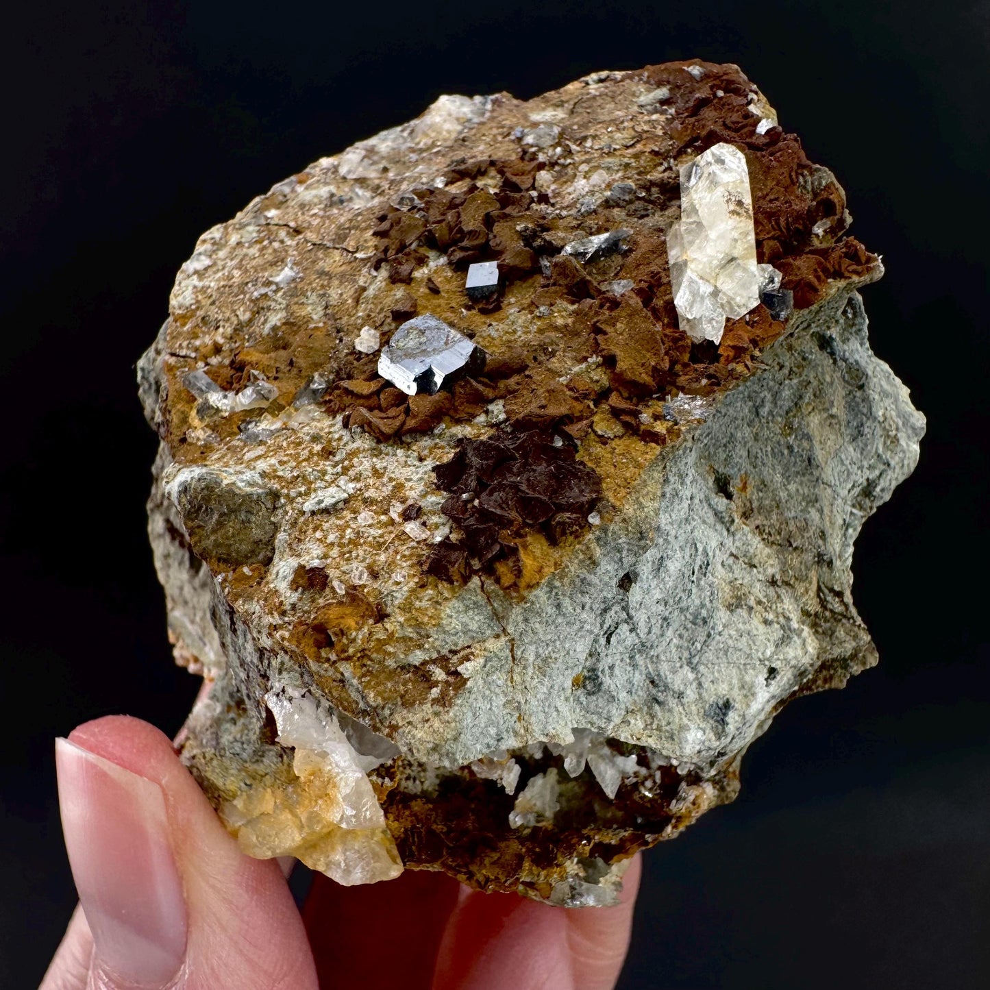 Anatase on Matrix | Metallic Crystal, Rare Mineral Specimen