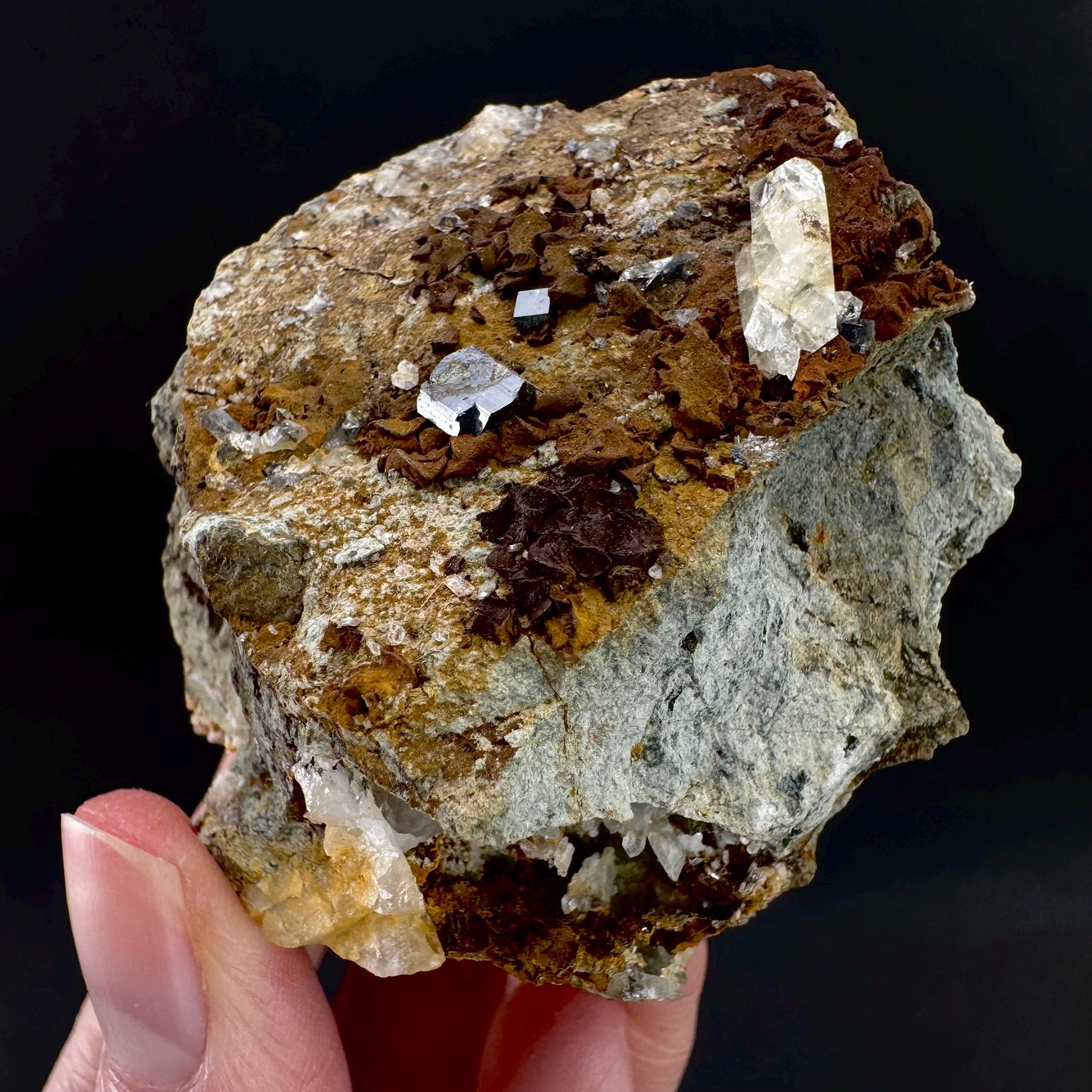 Anatase on Matrix | Metallic Crystal, Rare Mineral Specimen