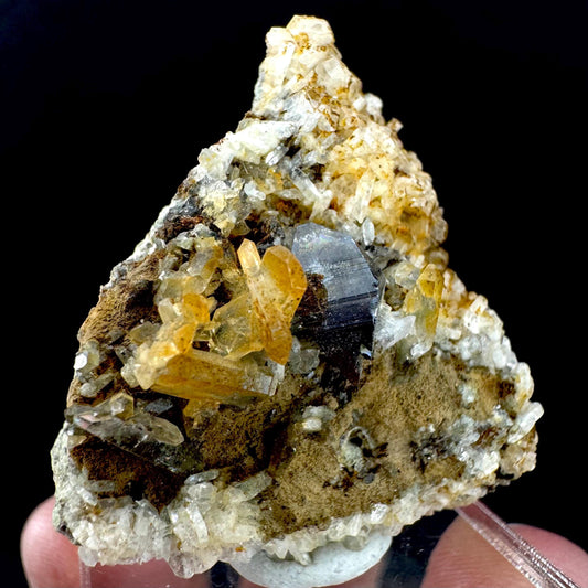 Anatase w/ Chlorite Quartz | Metallic Crystal, Rare Mineral Specimen