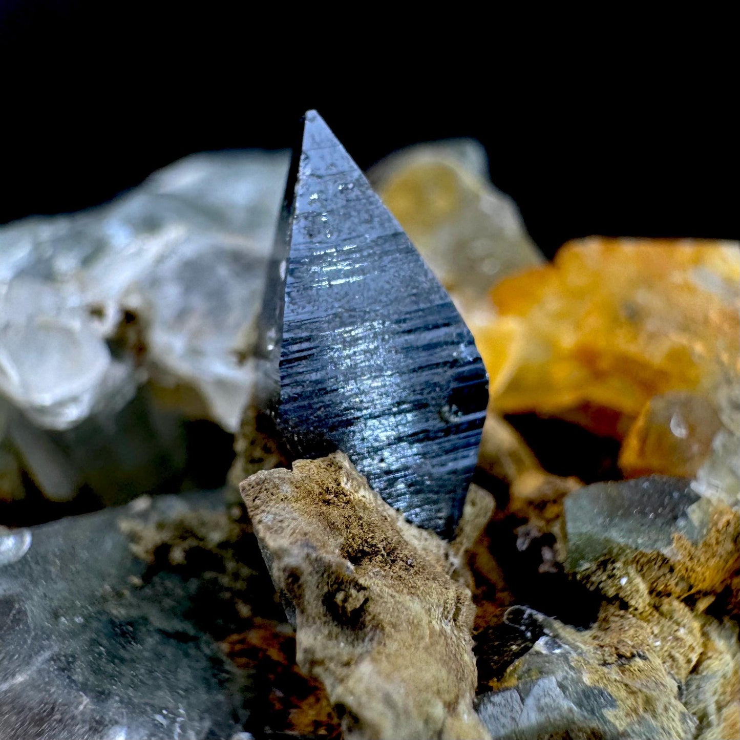 Anatase w/ Chlorite Quartz | Metallic Crystal, Rare Mineral Specimen