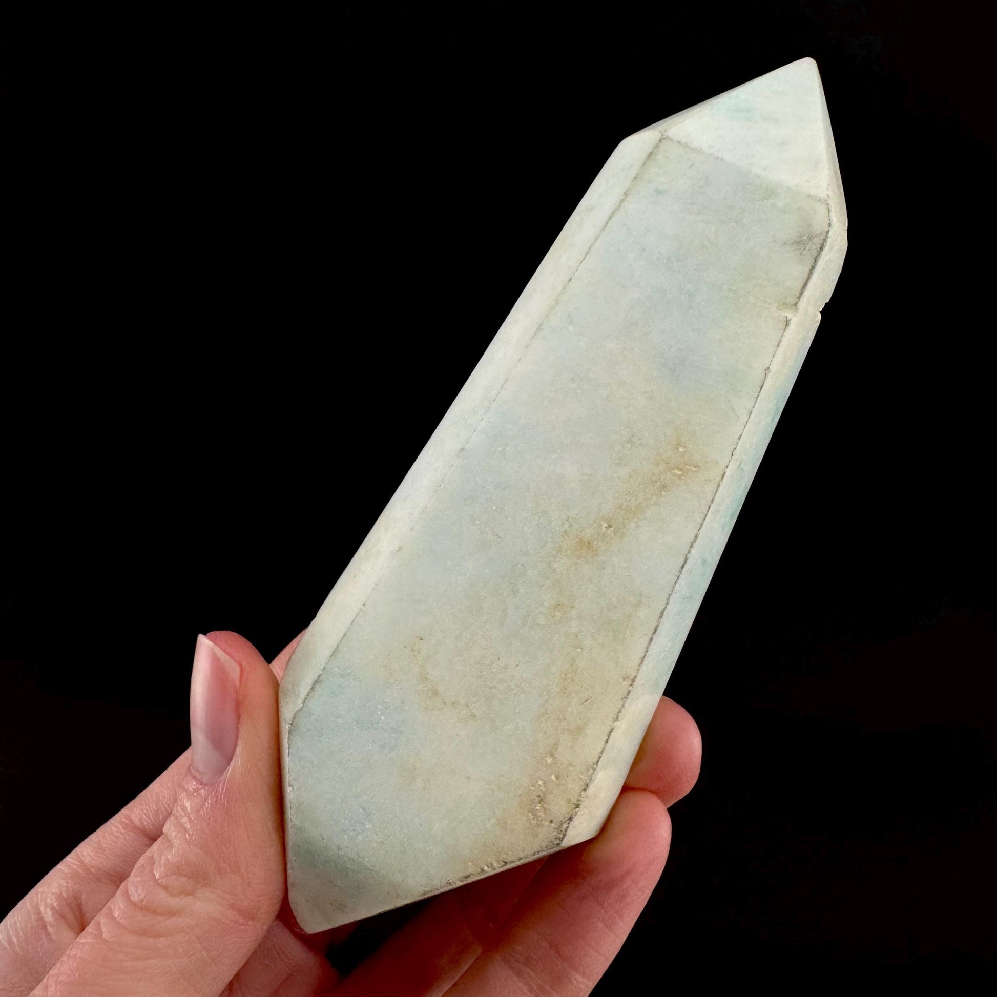 Smithsonite Crystal Point | Polished Blue Tower