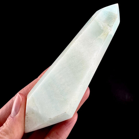 Smithsonite Crystal Point | Polished Blue Tower