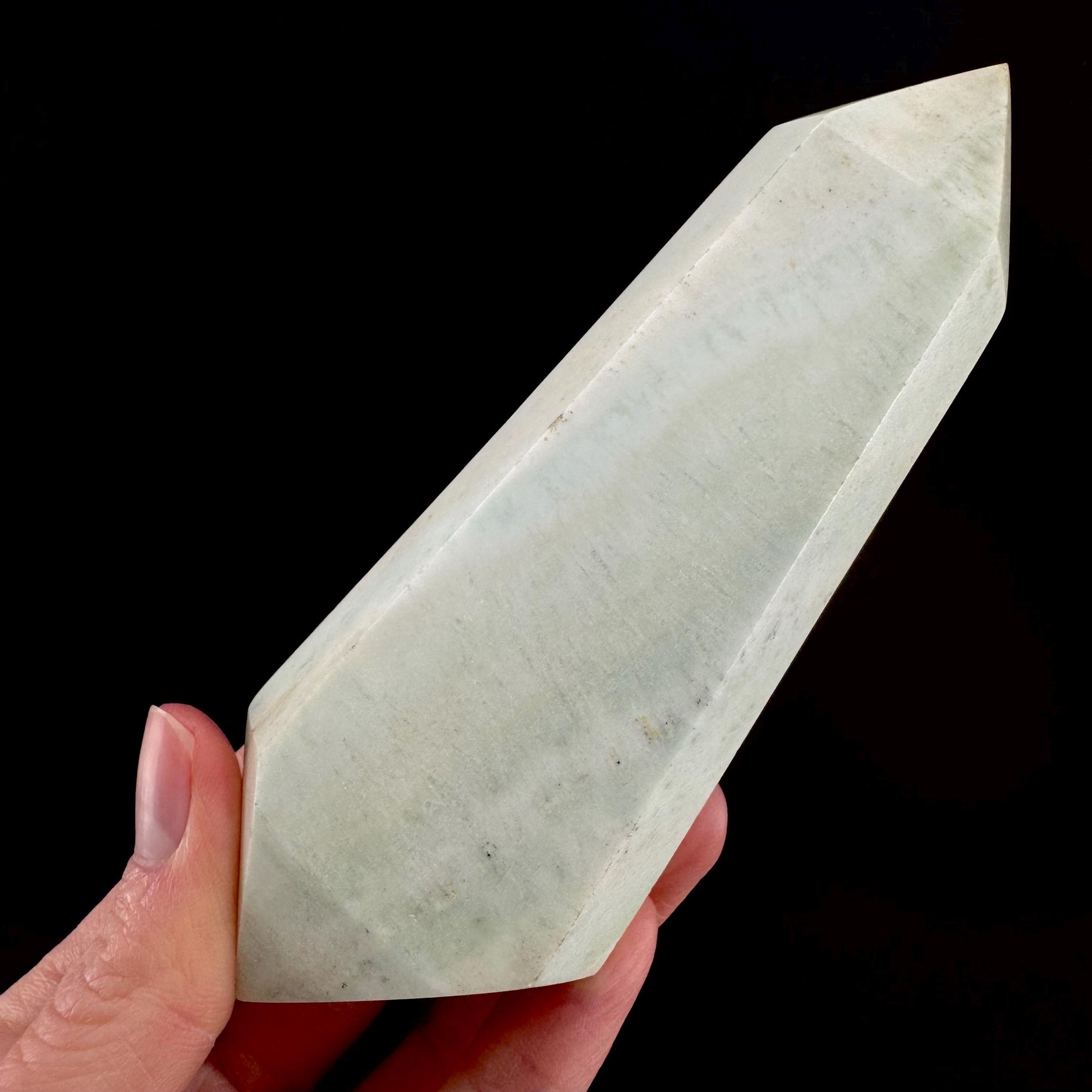 Smithsonite Crystal Point | Polished Blue Tower