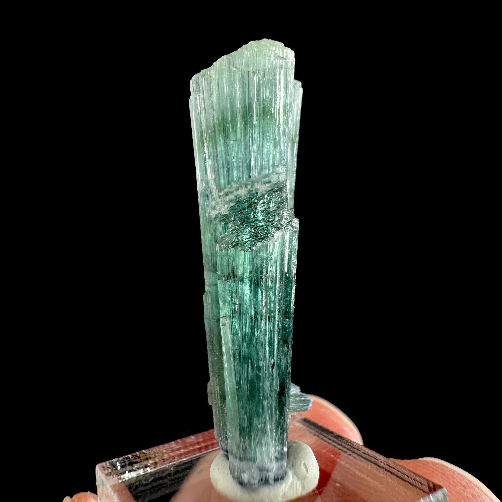 Indicolite Tourmaline Crystal | Natural Blue-Green Mineral Specimen from Pakistan