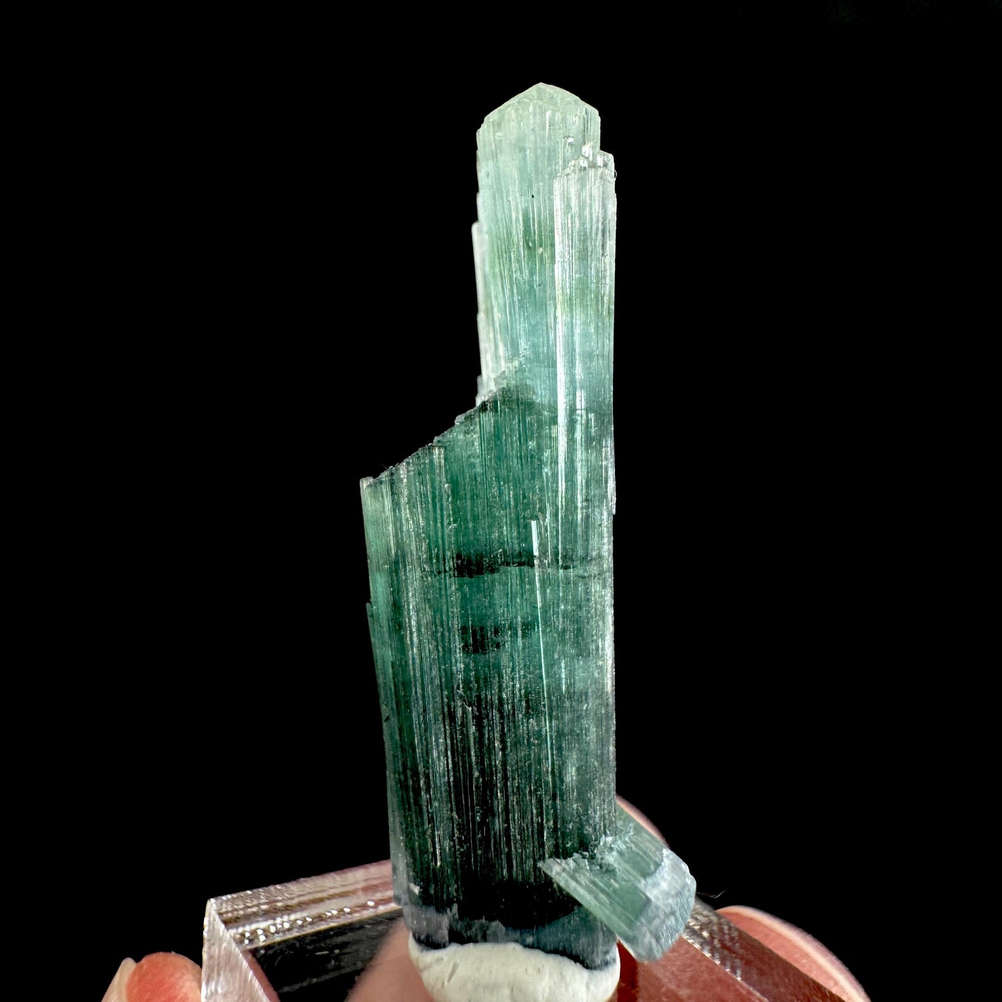 Indicolite Tourmaline Crystal | Natural Blue-Green Mineral Specimen from Pakistan