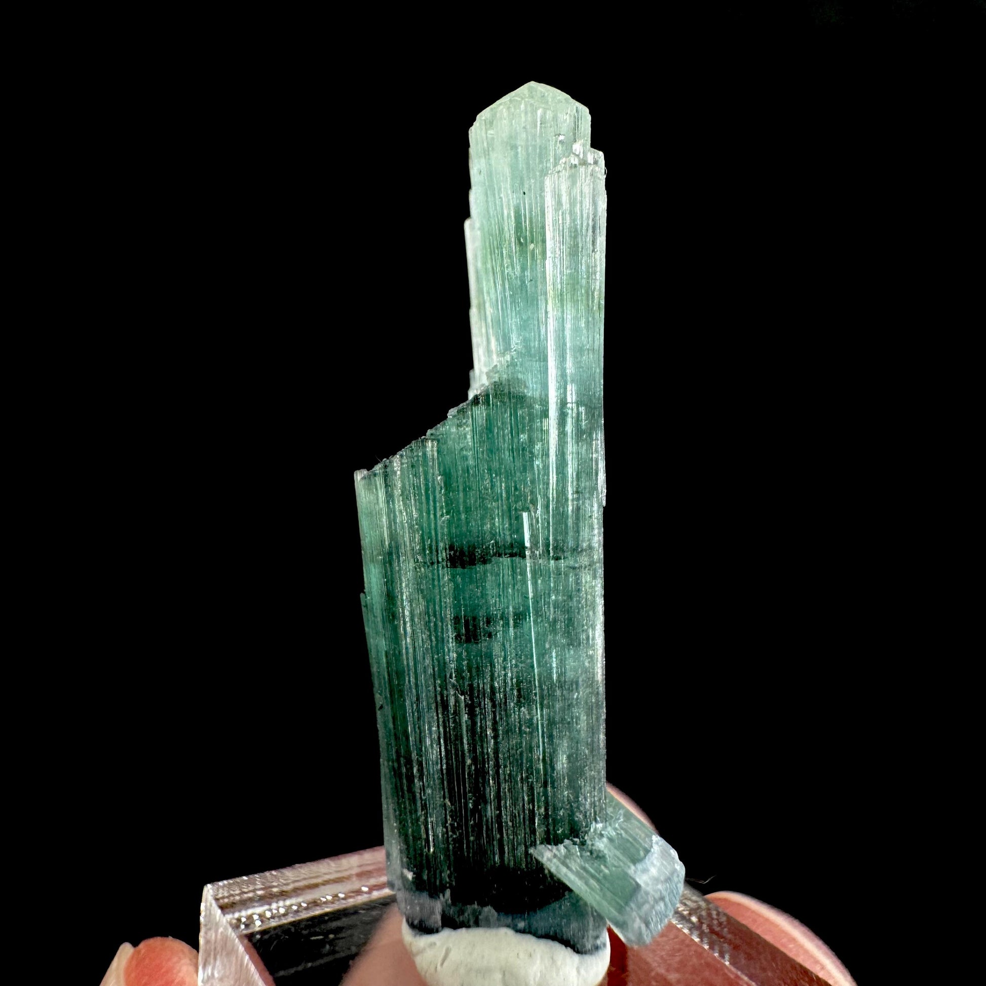 Indicolite Tourmaline Crystal | Natural Blue-Green Mineral Specimen from Pakistan