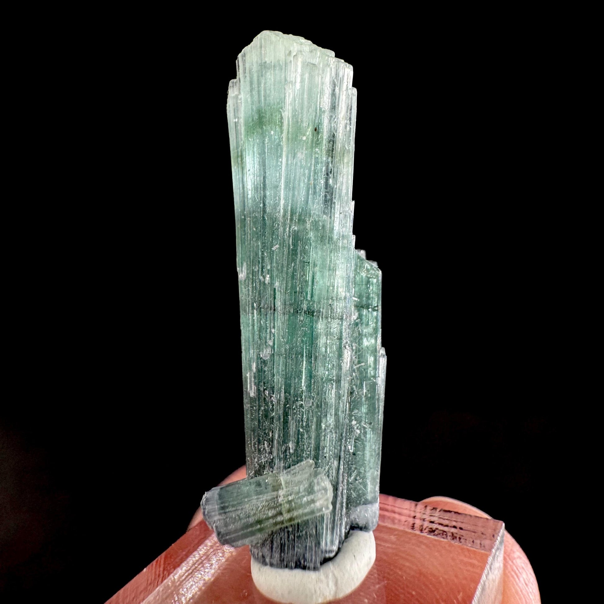 Indicolite Tourmaline Crystal | Natural Blue-Green Mineral Specimen from Pakistan