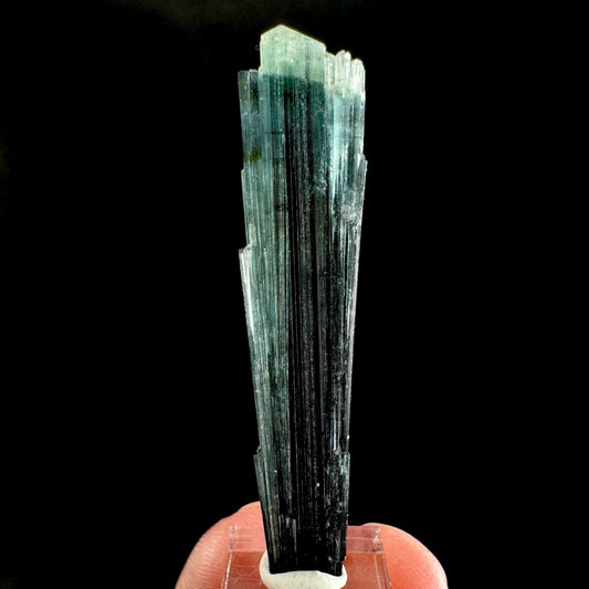 Indicolite Tourmaline Crystal | Natural Blue-Green Mineral Specimen from Pakistan