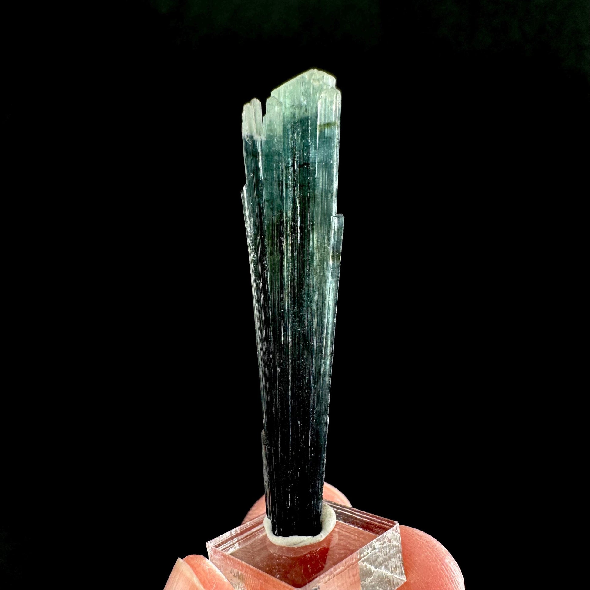 Indicolite Tourmaline Crystal | Natural Blue-Green Mineral Specimen from Pakistan