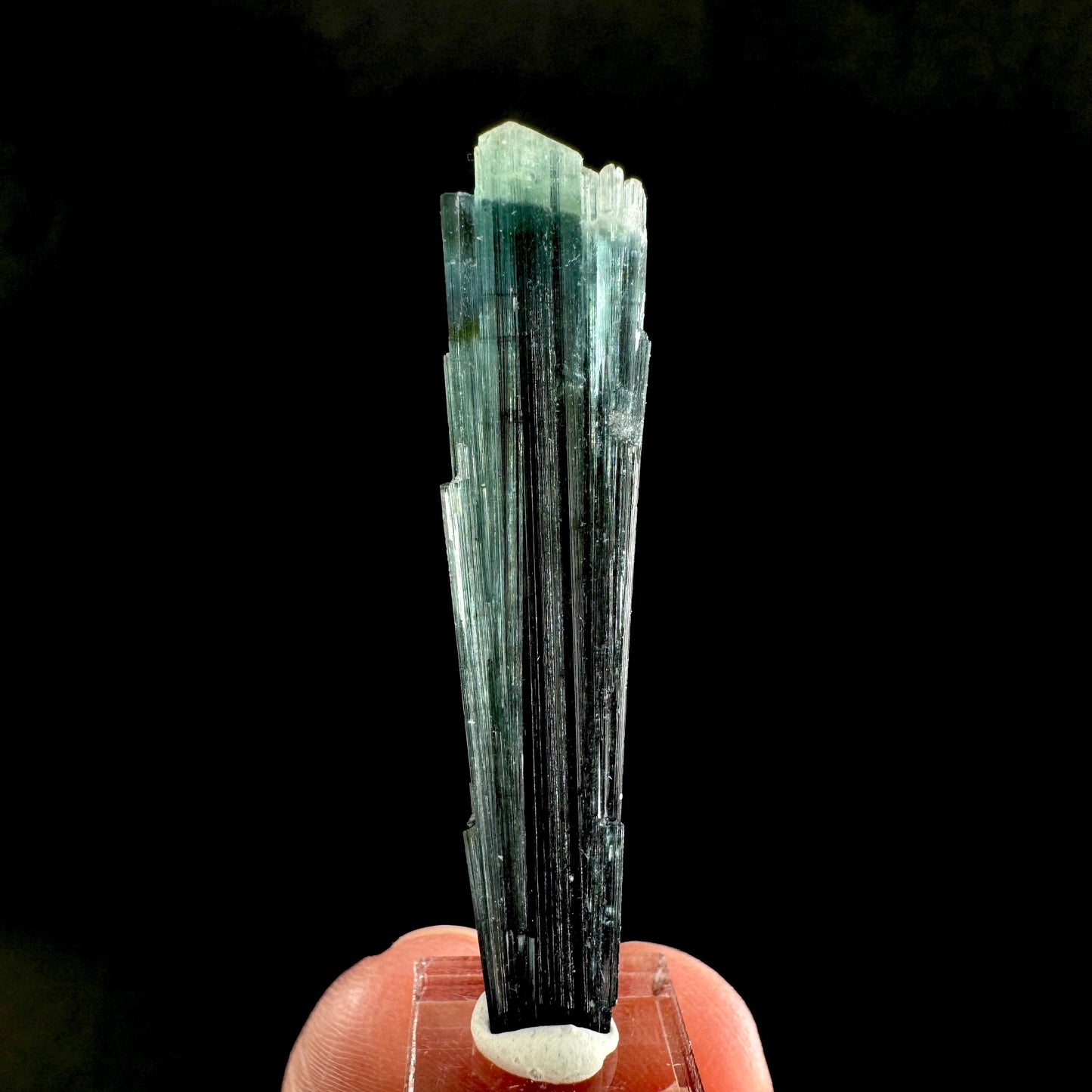Indicolite Tourmaline Crystal | Natural Blue-Green Mineral Specimen from Pakistan
