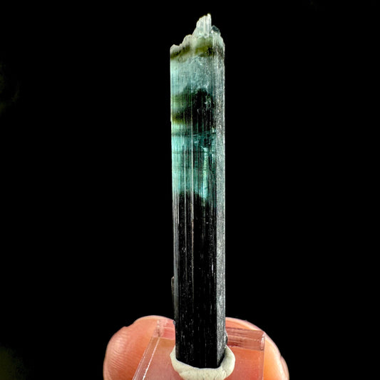 Indicolite Tourmaline Crystal | Natural Blue-Green Mineral Specimen from Pakistan
