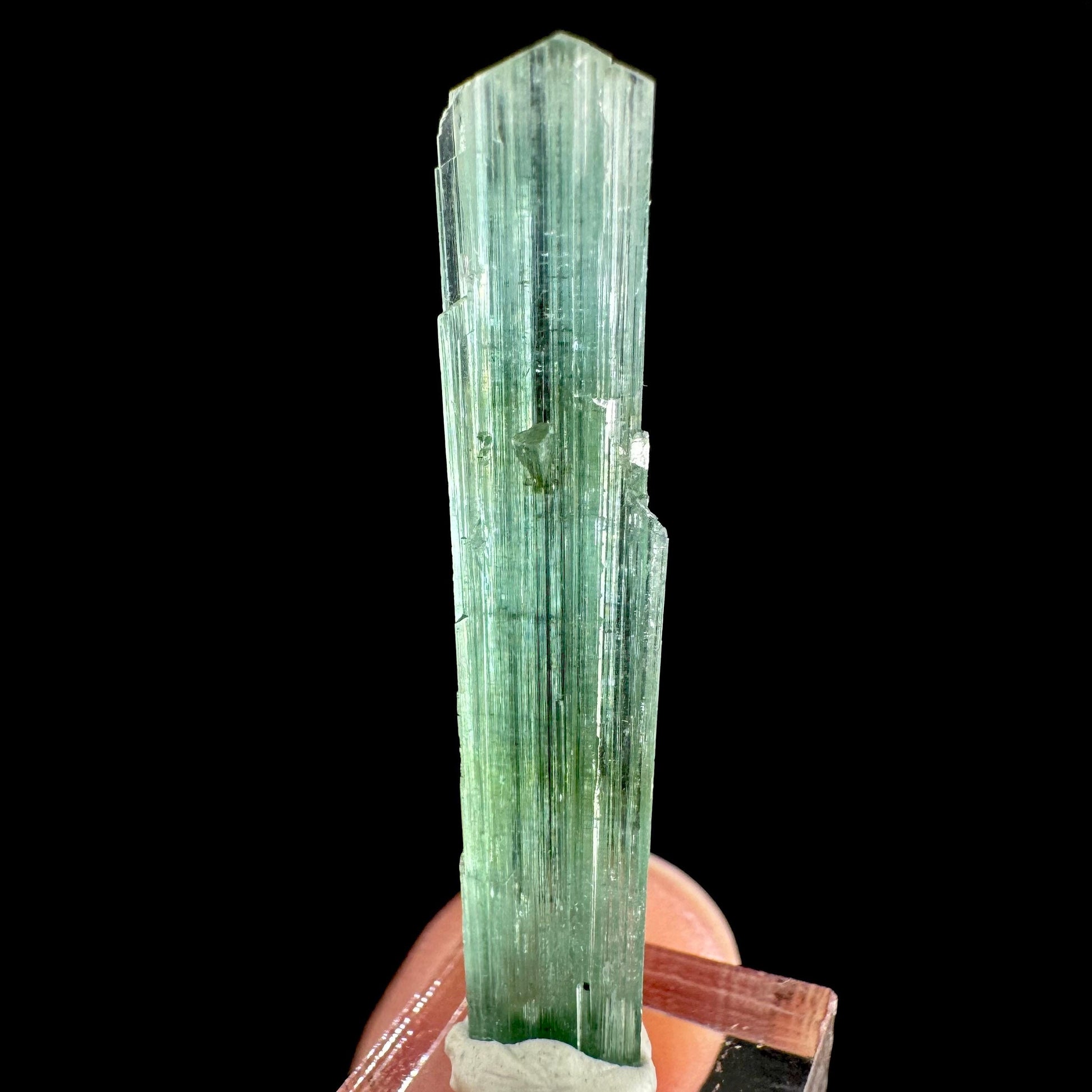 Indicolite Tourmaline Crystal | Natural Blue-Green Mineral Specimen from Pakistan