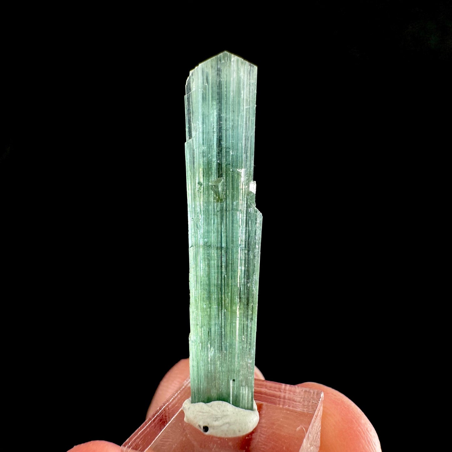 Indicolite Tourmaline Crystal | Natural Blue-Green Mineral Specimen from Pakistan